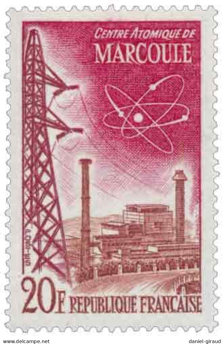 France 1959 N°YT 1204 MNH** Ventre Atomique De Marcoule - Symbole Atomique - Unused Stamps