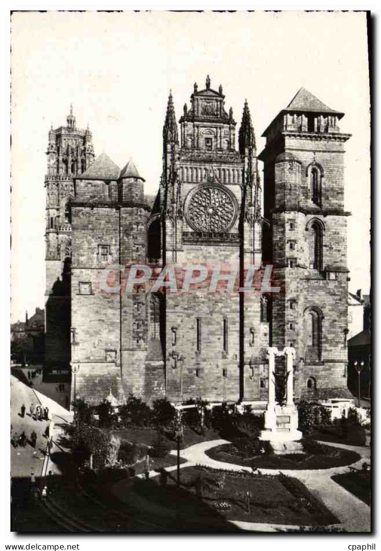 CPA Rodez Cathedrale Et Place D&#39armes - Rodez
