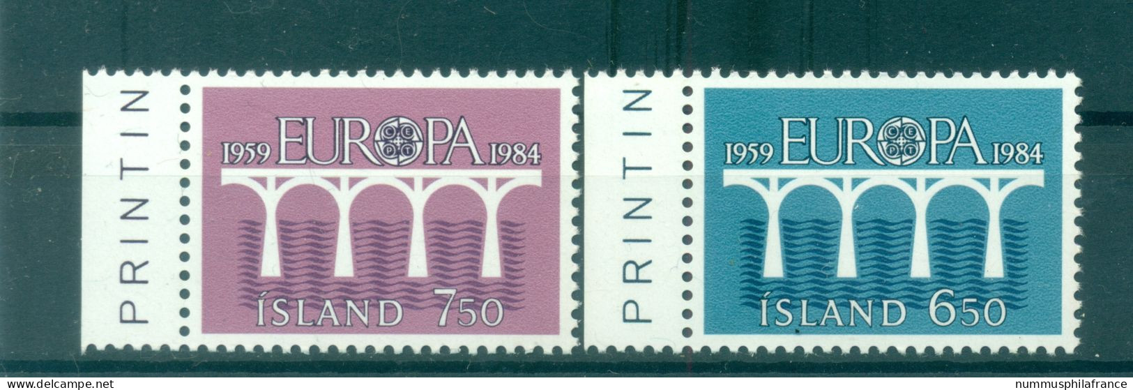 Islande 1984 - Y & T N. 567/68 - Europa (Michel N. 614/15) - Unused Stamps