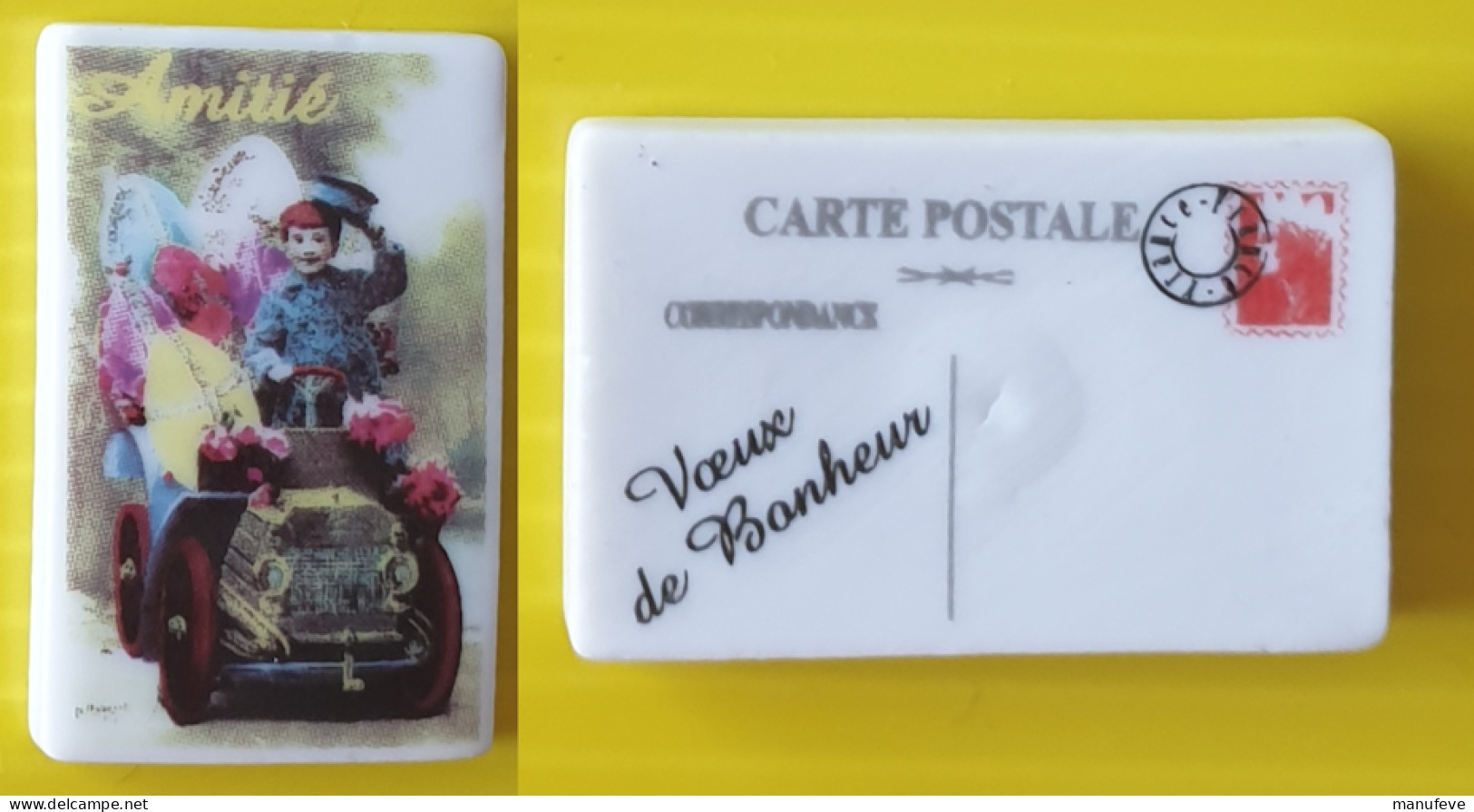 Fève - Carte Postale - Amitiés - Voeux De Bonheur - Other & Unclassified