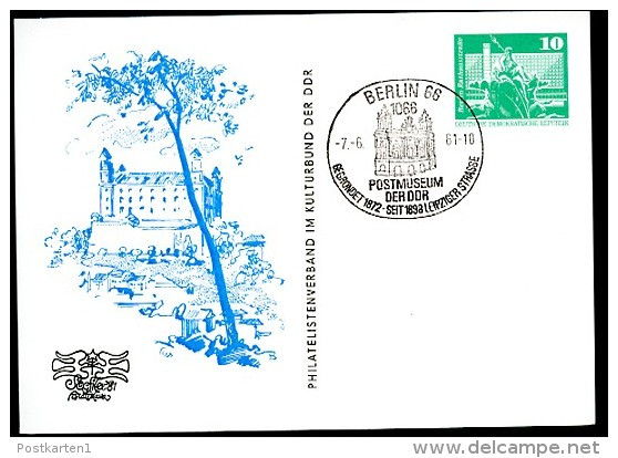 Sost. POSTMUSEUM DDR PP16 C1/014 Privat-Postkarte SCHLOSS BRATISLAVA Berlin 1981 NGK 4,00 € - Correo Postal