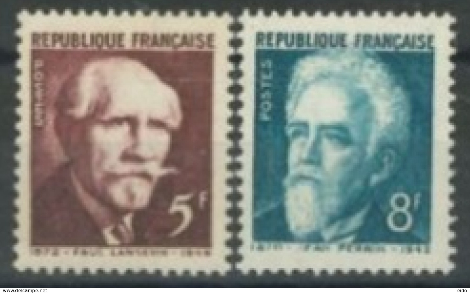FRANCE -1948 - CELEBRETIES STAMPS COMPLETE SET OF 2, # 820/21, UMM (**). - Unused Stamps
