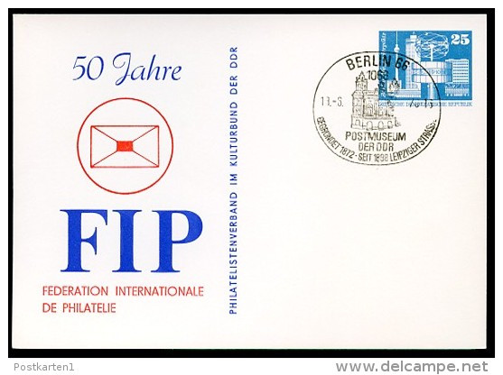 50 J. FIP DDR PP17 B1/002a Privat-Postkarte Berlin Sost. Postmuseum 1976  NGK 5,00 € - Sonstige & Ohne Zuordnung