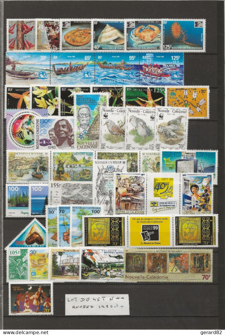 NOUVELLE CALEDONIE LOT DE 45 TIMBRES N**  BONNE COTE - Collections, Lots & Séries