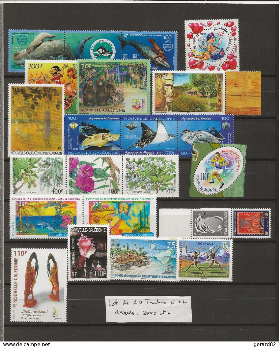 NOUVELLE CALEDONIE LOT DE 22 TIMBRES N**  BONNE COTE - Collections, Lots & Series