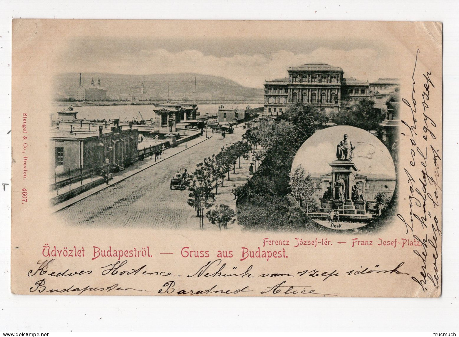 27 - Gruss Aus BUDAPEST - Ferencz Jozsef-ter. - Franz Josef - Platz *1898* - Hungría