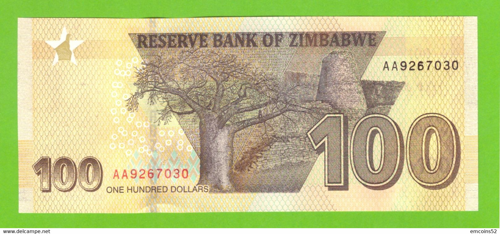 ZIMBABWE 100 DOLLARS 2020/2022  P-106  UNC - Simbabwe