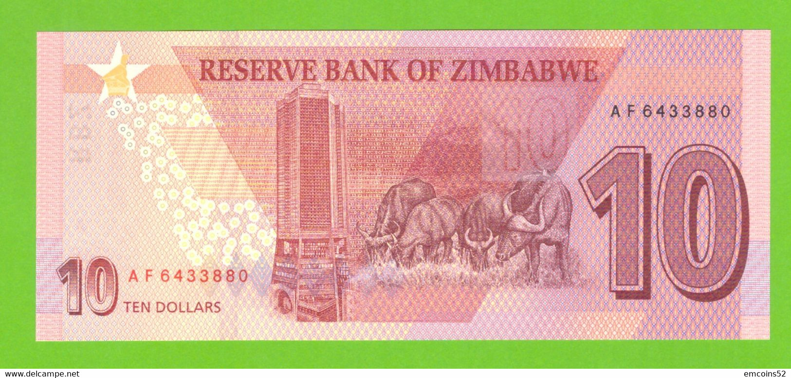 ZIMBABWE 10 DOLLARS 2020  AL  P-W103a UNC - Simbabwe