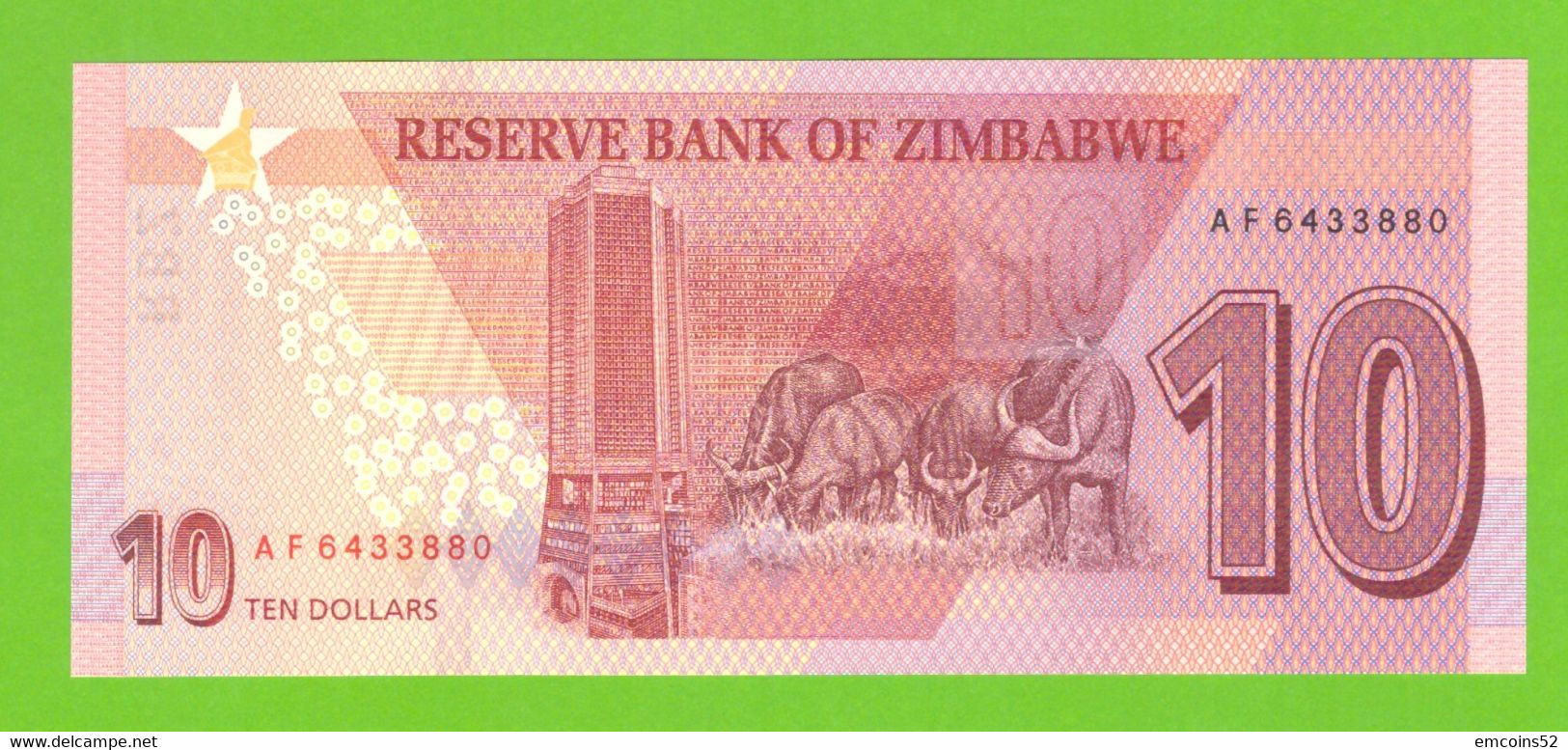 ZIMBABWE 10 DOLLARS 2020  AL  P-W103a UNC - Zimbabwe