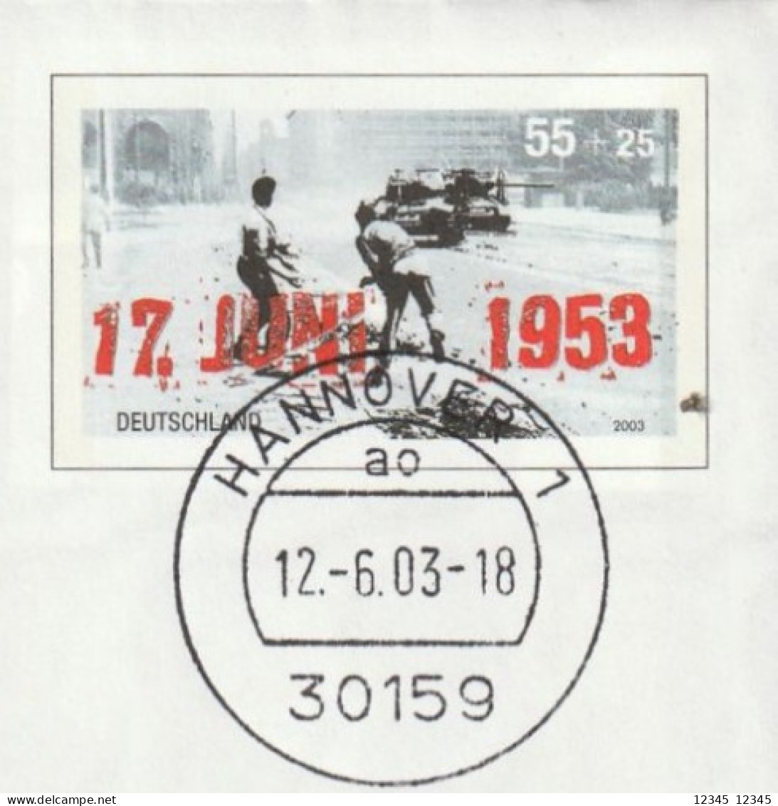 Duitsland 2003, 50th Anniversary Of The Popular Uprising In The GDR - Sobres Privados - Nuevos