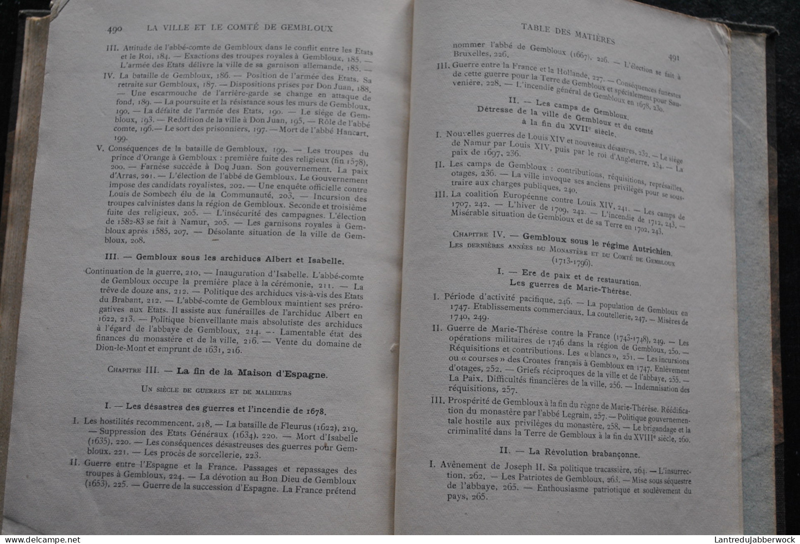 NAMECHE La ville et le comté de Gembloux L'histoire et les institutions 1922 Moyen Age Regime espagnol duc de Bourgogne