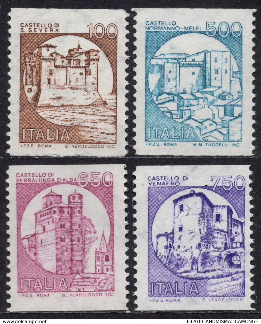 Italia / Italia 1988 Correo 1766/69 **/MNH Serie Basica ''Castillos'' (4 Sellos - 1981-90: Mint/hinged