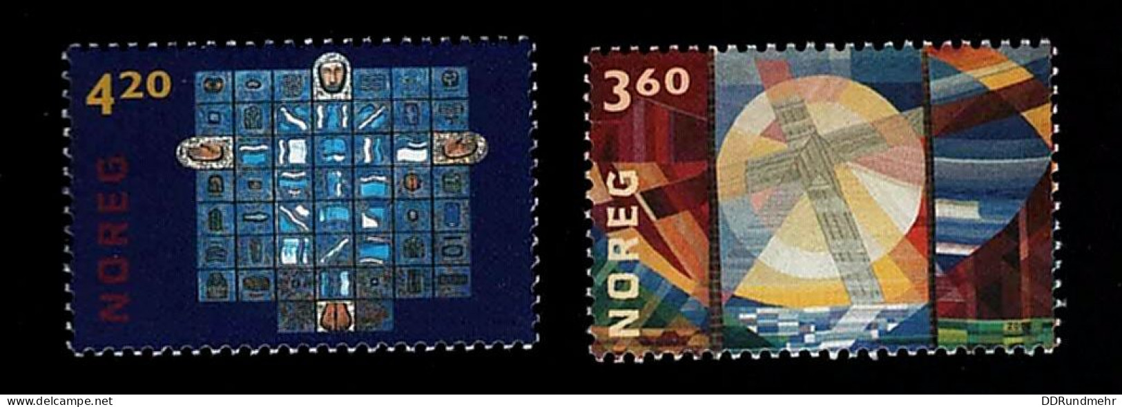 2000 Altar Pieces  Michel NO 1364 - 1365 Stamp Number NO 1268 - 1269 Yvert Et Tellier NO 1314 - 1315 Xx MNH - Neufs