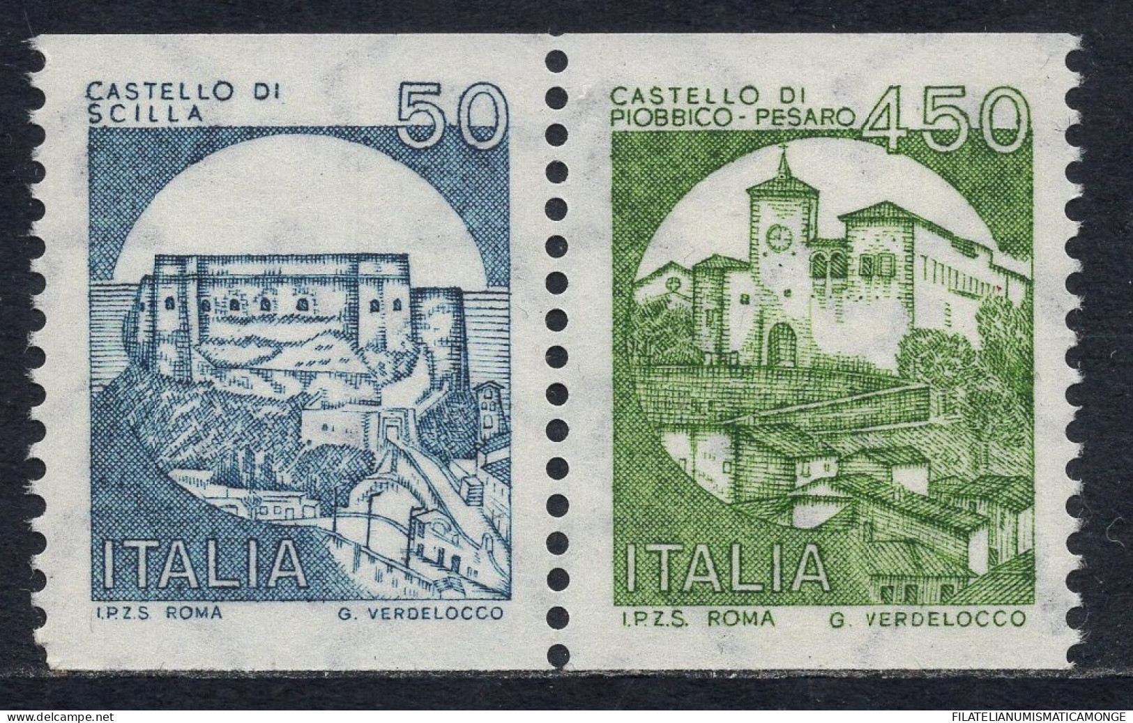 Italia / Italia 1985 Correo 1666/67 **/MNH Serie Basica ''Castillos'' (2 Sellos - 1981-90: Ungebraucht