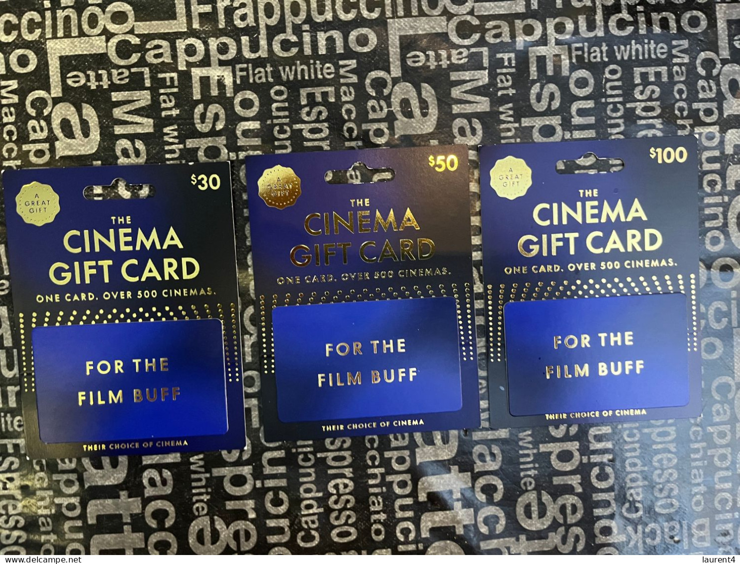 28-3-2024 (Gift Card 1) Collector Card - Australia - Cinema $30-50-100 (no Value On Card) + Presentation Support - Gift Cards