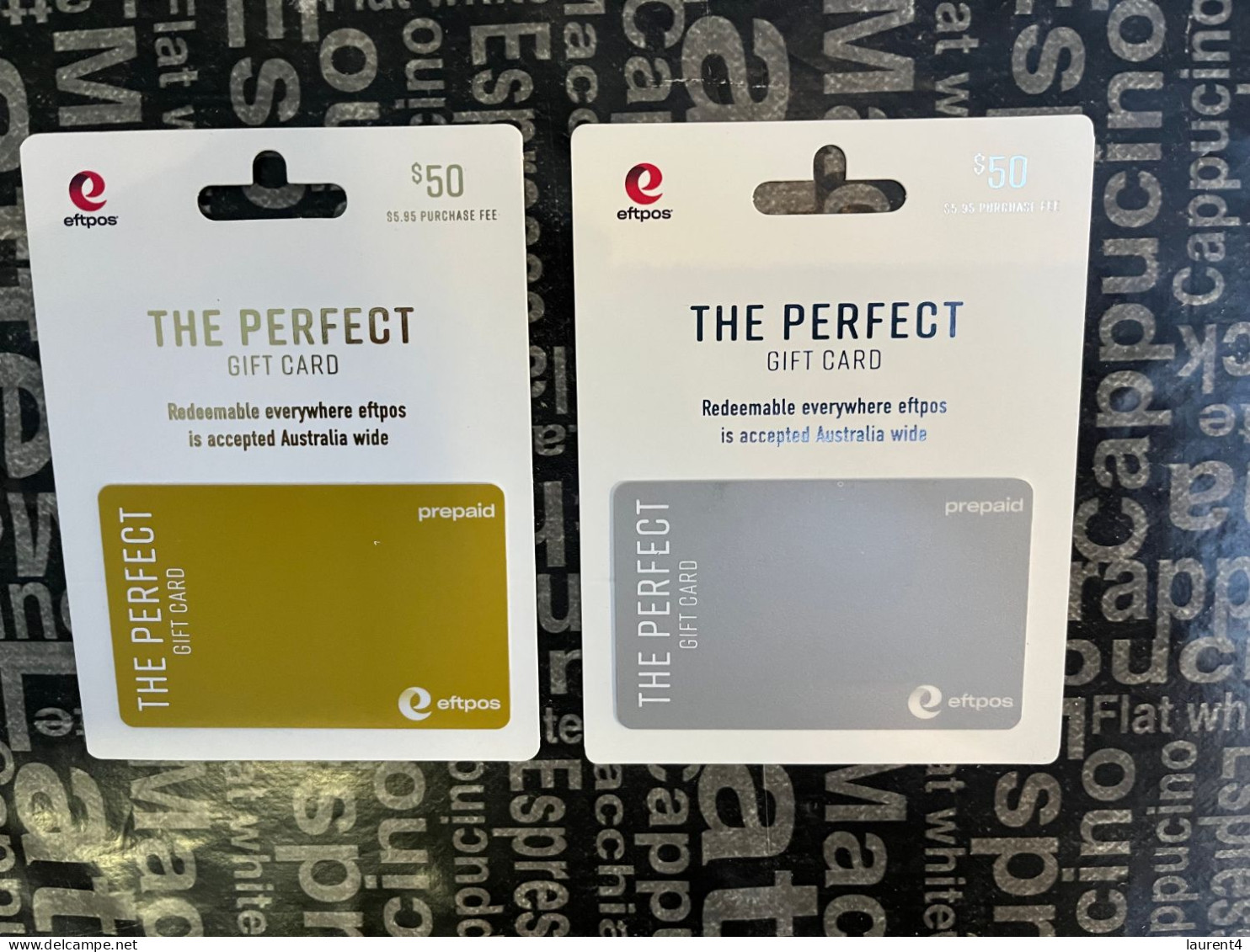 28-3-2024 (Gift Card 1) Collector Card - Australia - EPTPOS $50 X 2 (no Value On Card) + Presentation Support - Gift Cards