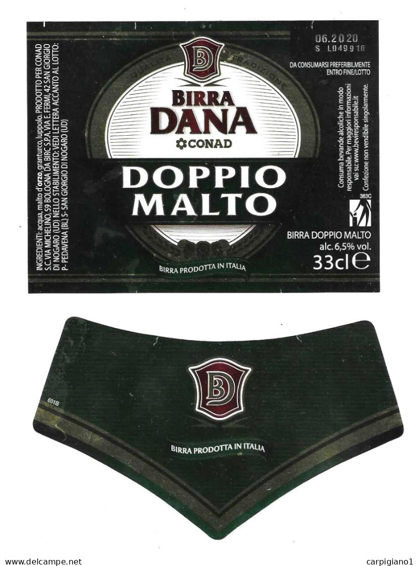 ITALIA ITALY -  2020 Etichetta Birra Beer Bière DANA CONAD Doppio Malto - Beer