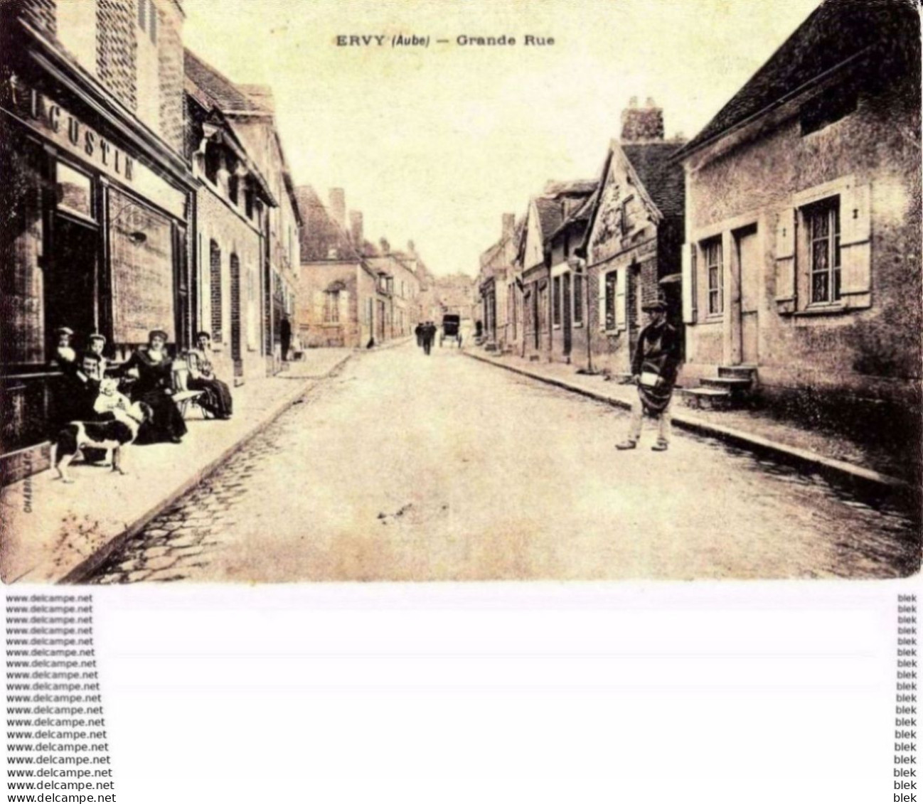 10 . Aube   : Ervy : Grande Rue . - Ervy-le-Chatel