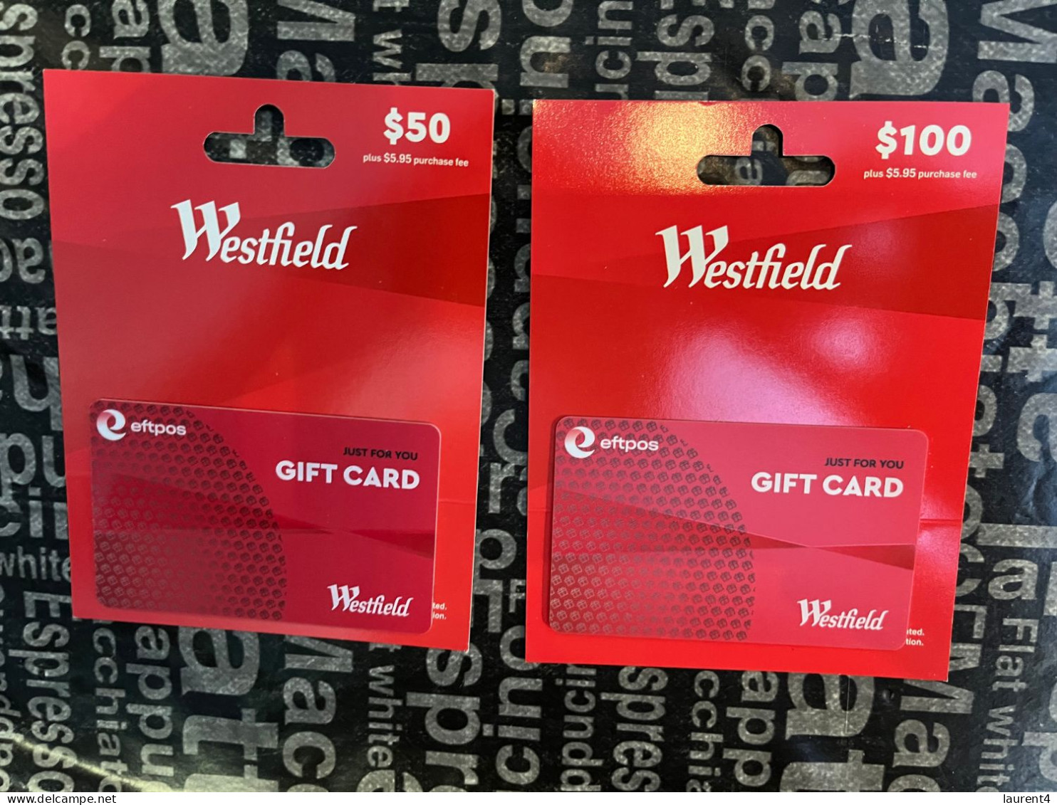 28-3-2024 (Gift Card 1) Collector Card - Australia - Westfield $50-100 (no Value On Card) + Presentation Support - Gift Cards