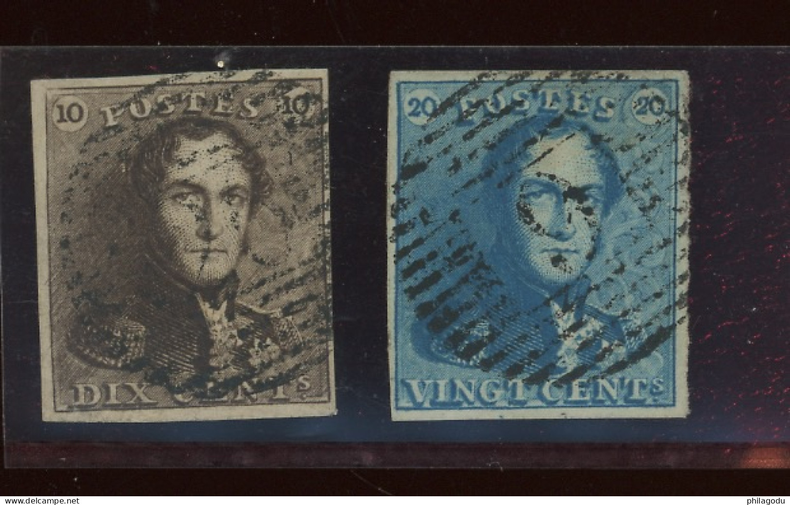 Jolie Paire Des Premiers Timbres Ø - 1849 Epaulettes