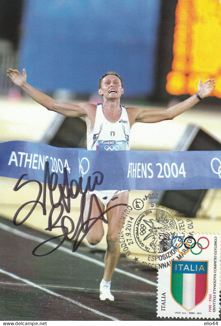 Tematica Sport - Atletica -  Stefano Baldini - Maratoneta - Medaglia D'Oro Olimpiade Atene 2004 - - Atletismo