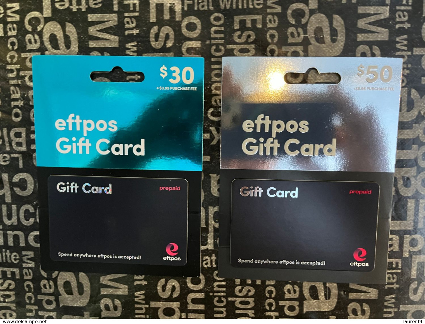28-3-2024 (Gift Card 1) Collector Card - Australia - EFTPOS $30-50-100-200-400 (no Value On Card) + Presentation Support - Gift Cards