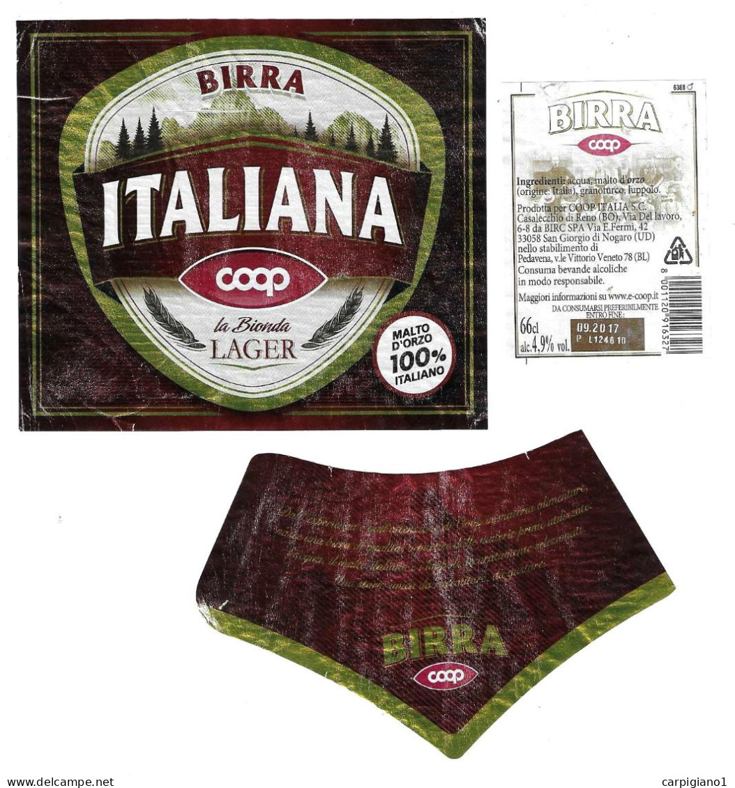 ITALIA ITALY -  2017 Etichetta Birra Beer Bière ITALIANA COOP Lager - Beer