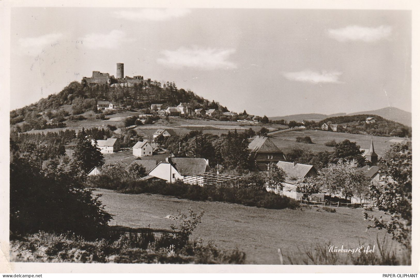 5489 NÜRBURG Mit Burg, 1959, Landpoststempel "Nürburg über Adenau" - Bad Neuenahr-Ahrweiler