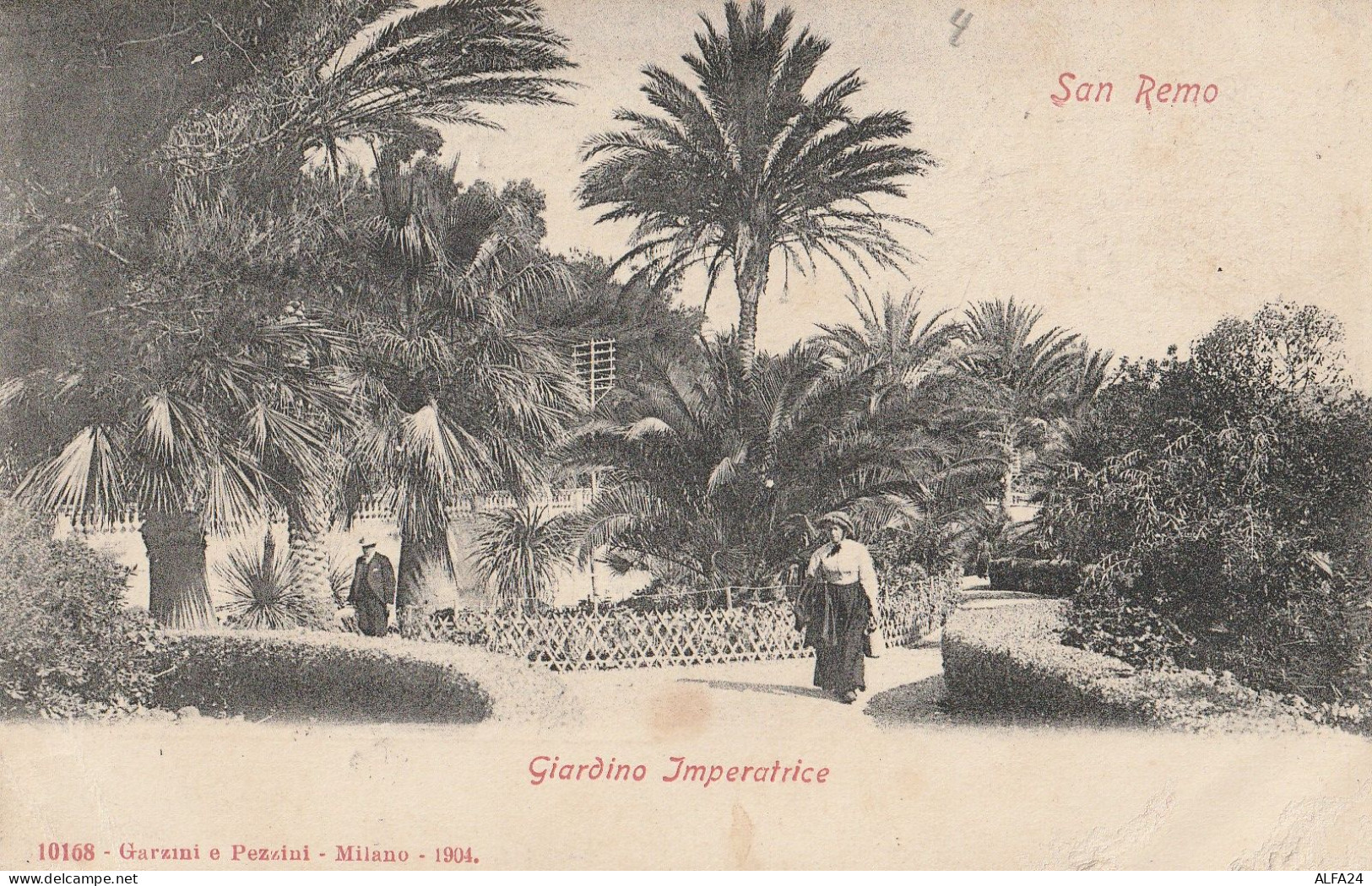 CARTOLINA SAN REMO GIARDINO IMPERATRICE (YK285 - San Remo