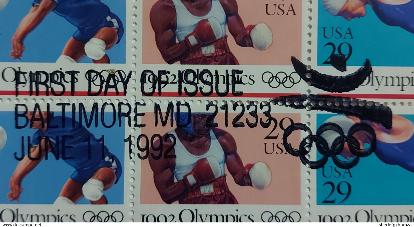 USA FDC Barcelona 1992 Olympics Block Two Complete Sets With A Face Value Of About $3 - Brieven En Documenten