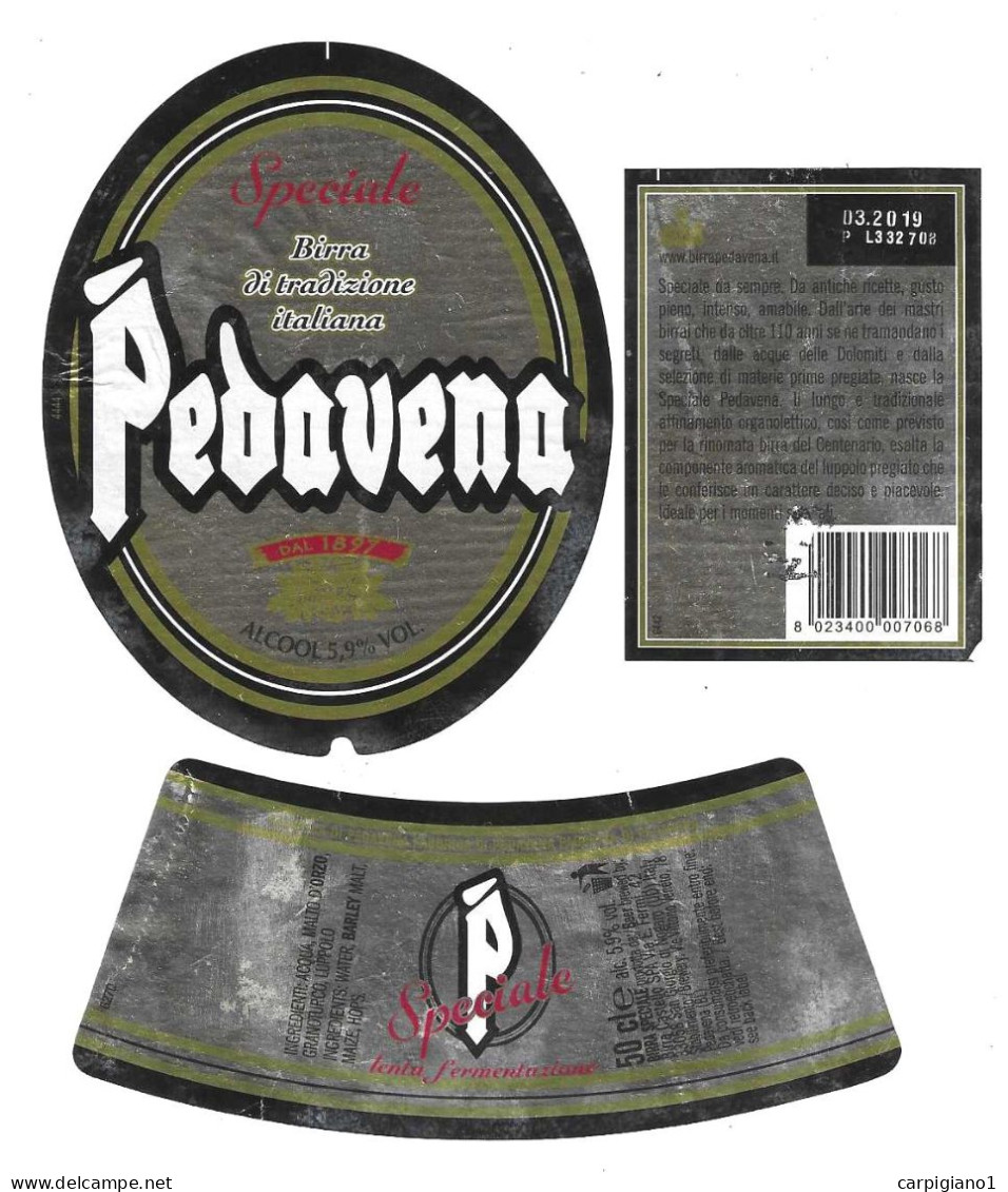 ITALIA ITALY -  2019 Etichetta Birra Beer Bière PEDAVENA Speciale - Beer