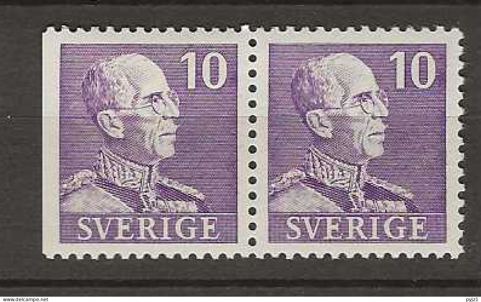 1939 MH Sweden Mi 256-I DB Small "10" - Unused Stamps