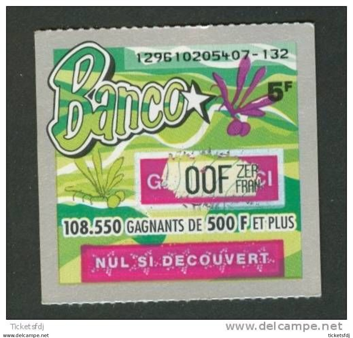 Grattage FDJ - Tickets BANCO En Francs Au Choix (12961-12962-12963-12964-12965) FRANCAISE DES JEUX - Billets De Loterie