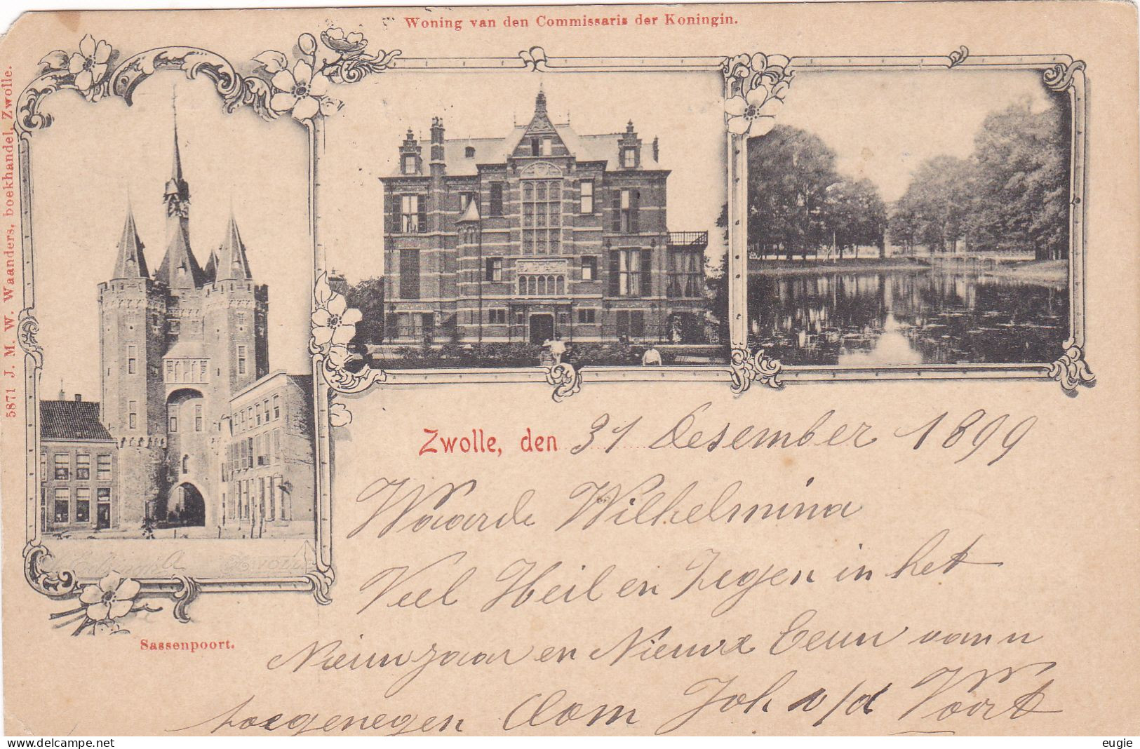 3215/ Zwolle, 1899, Sassenpoort, Woning Van Den Commissaris Der Koningin - Zwolle