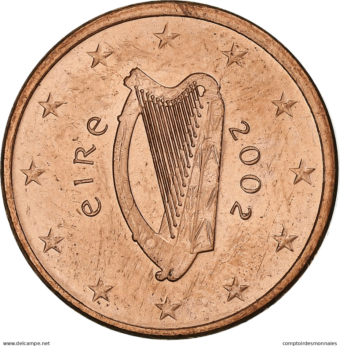 République D'Irlande, 5 Euro Cent, 2002, Sandyford, SUP, Cuivre Plaqué Acier - Irlande