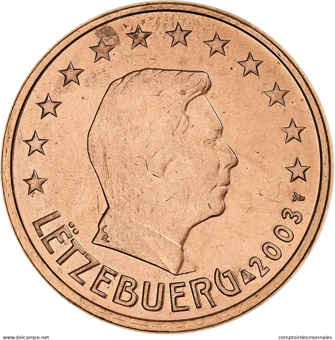 Luxembourg, Henri, 5 Euro Cent, 2003, Utrecht, SUP, Cuivre Plaqué Acier, KM:77 - Luxemburgo