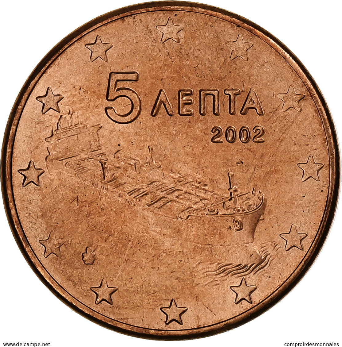 Grèce, 5 Euro Cent, 2002, Athènes, SUP, Cuivre Plaqué Acier, KM:183 - Griechenland
