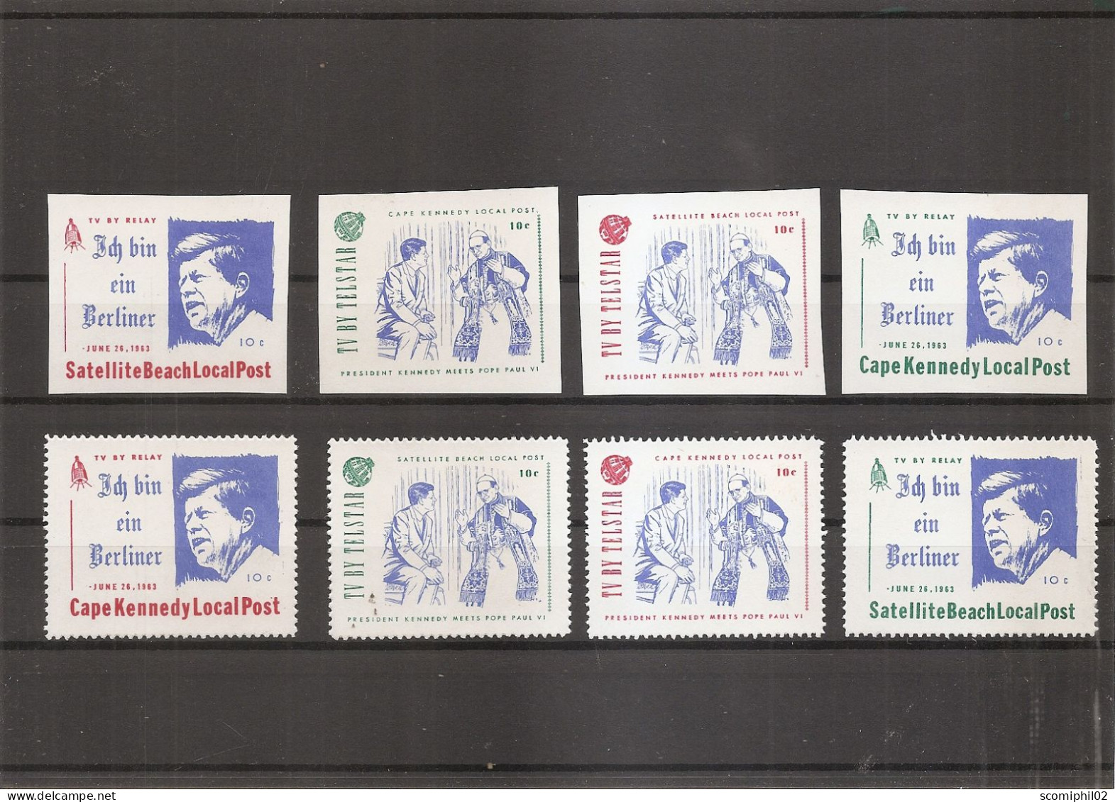 Kennedy ( Lot De 4 Timbres Dentelés Et 4 Non Dentelés XXX -MNH - De La Poste Locale Du CapKennedy De 1963 ) - Kennedy (John F.)