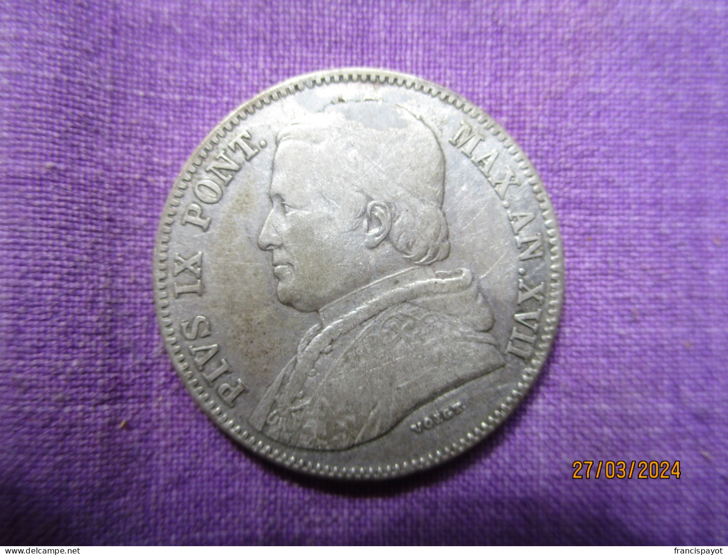 Papal States: 20 Baiocchi 1862 - Vaticano