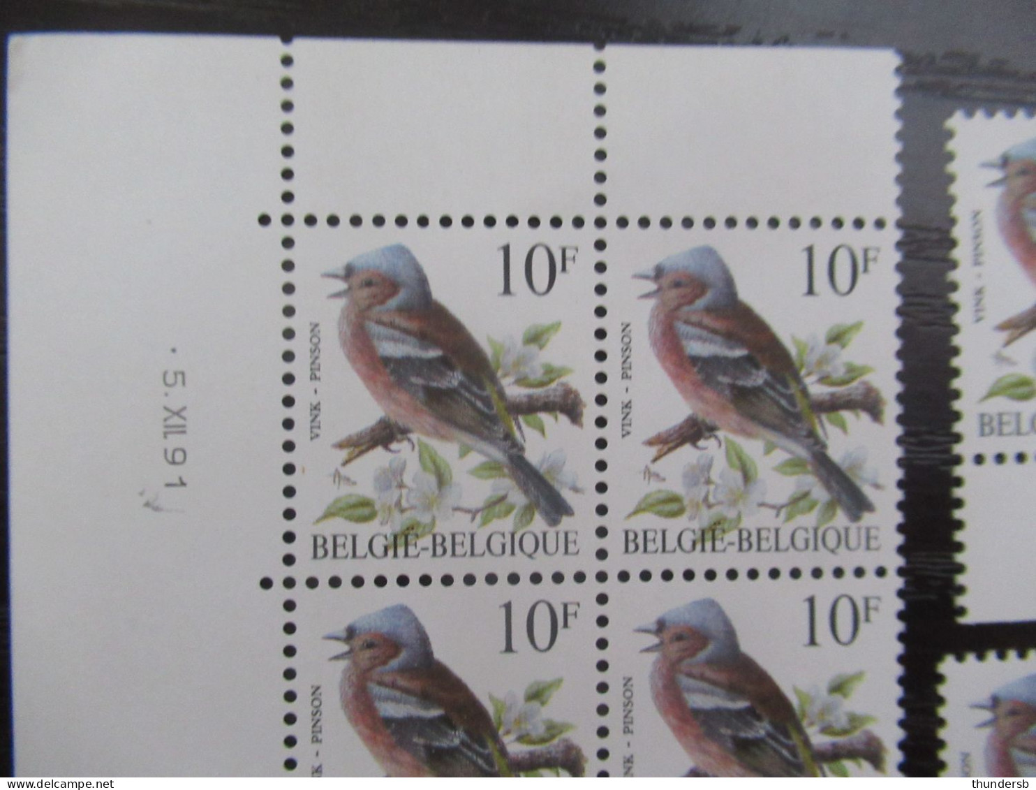 2351 'Buzin: Vink' - Hoekdatums En Plaatnummers - Postfris ** - 1985-.. Oiseaux (Buzin)