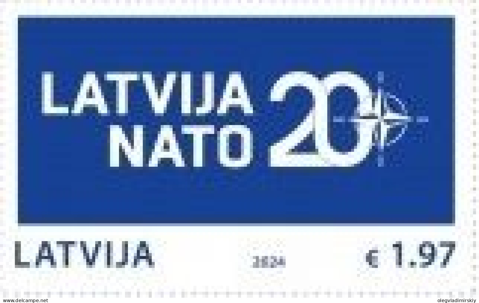 Latvia Lettland Lettonie 2024 LV In NATO 20 Ann Stamp MNH - Letonia