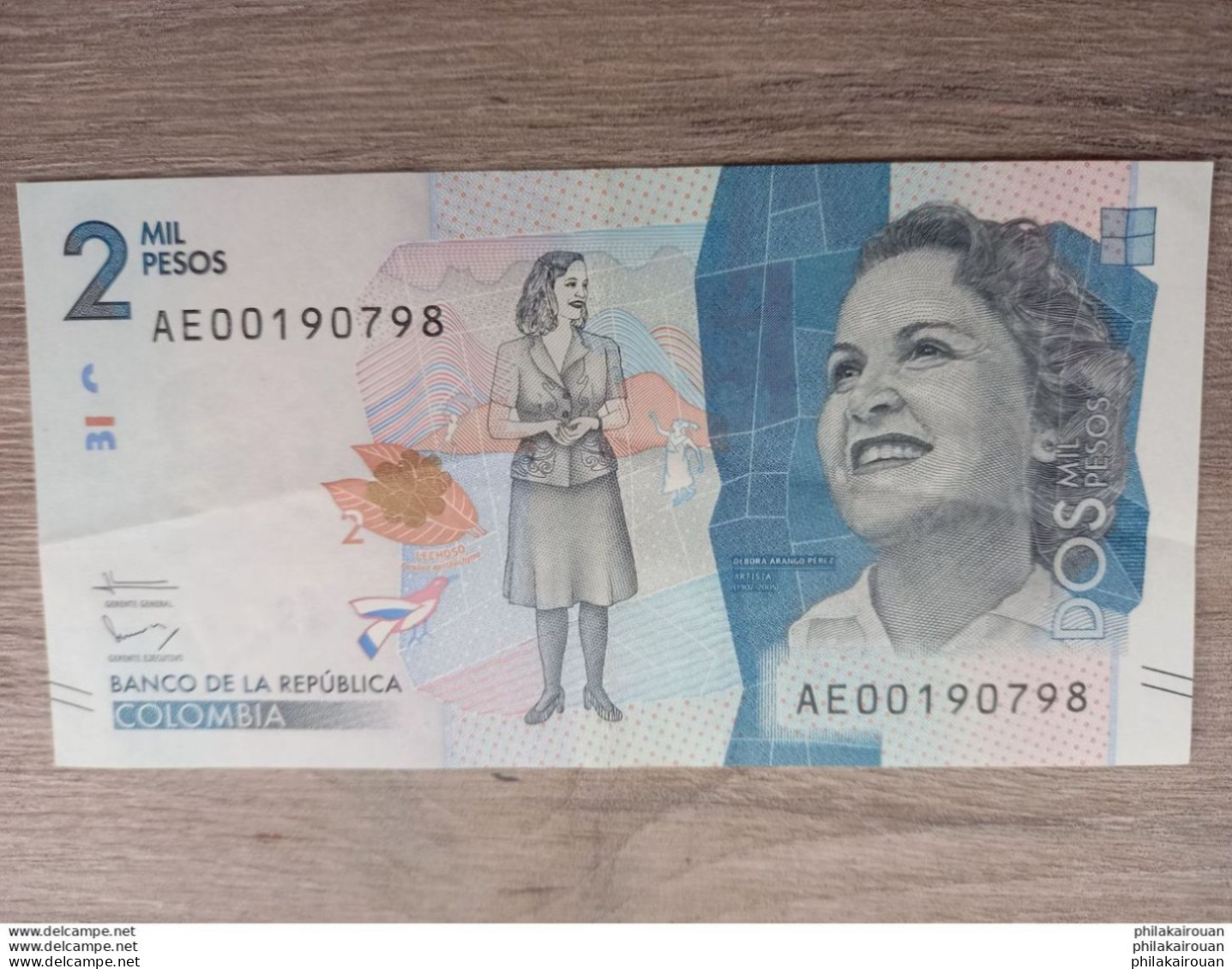 COLOMBIA P458b 2000 Pesos 2.8.2016 .avec Ses Inscriptions Au Stylo - Colombia