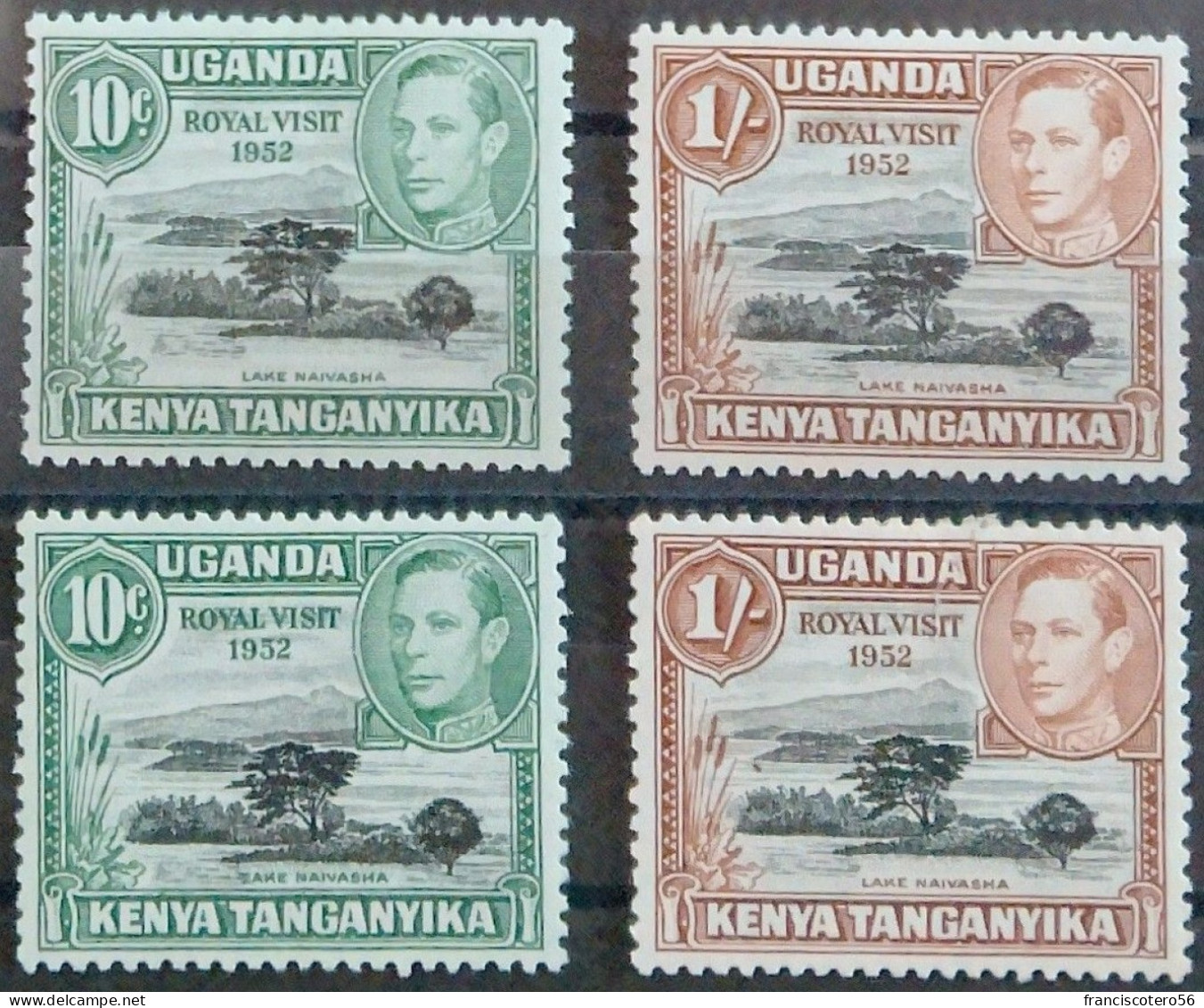 Kenia Uganda Tanganica. Royal Visita 1952 - (Rey George VI). SG - Con Charnelas, Mui Buenos Ejemplares. - Kenya (1963-...)