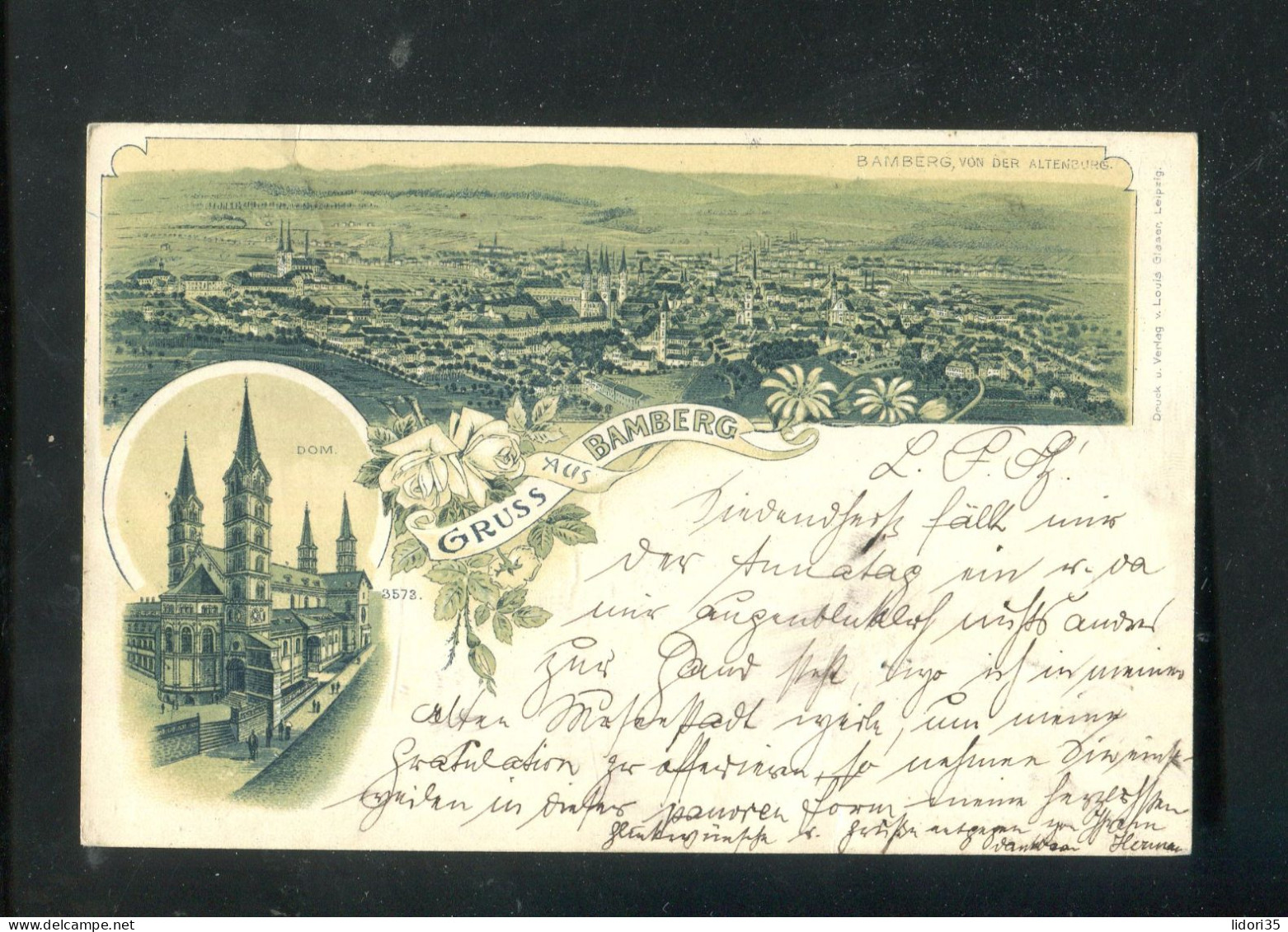 "GRUSS AUS BAMBERG" 1899, Fruehe AK "2 Ansichten" (L0127) - Bamberg