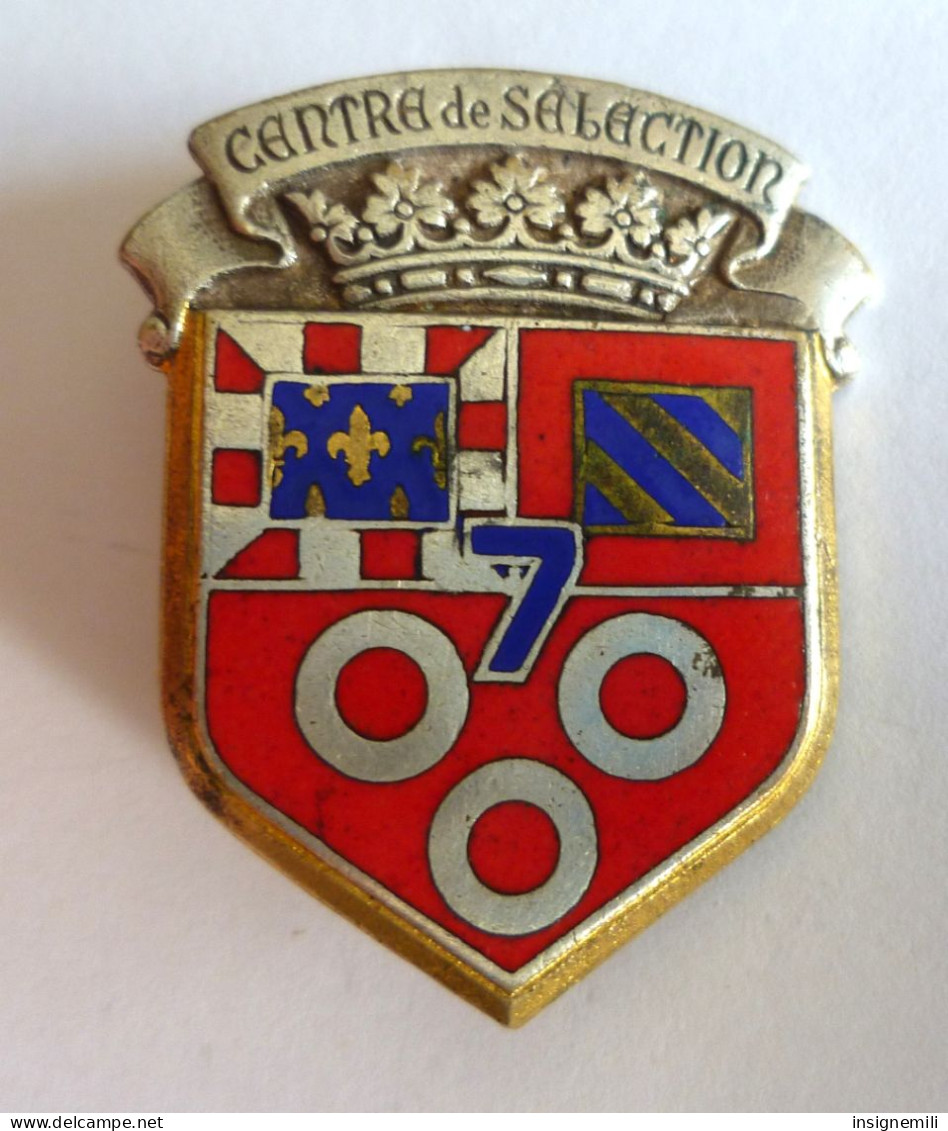 INSIGNE CS 7 - Centre De Sélection N° 7 - Email - DRAGO PARIS G 1402 - Armée De Terre