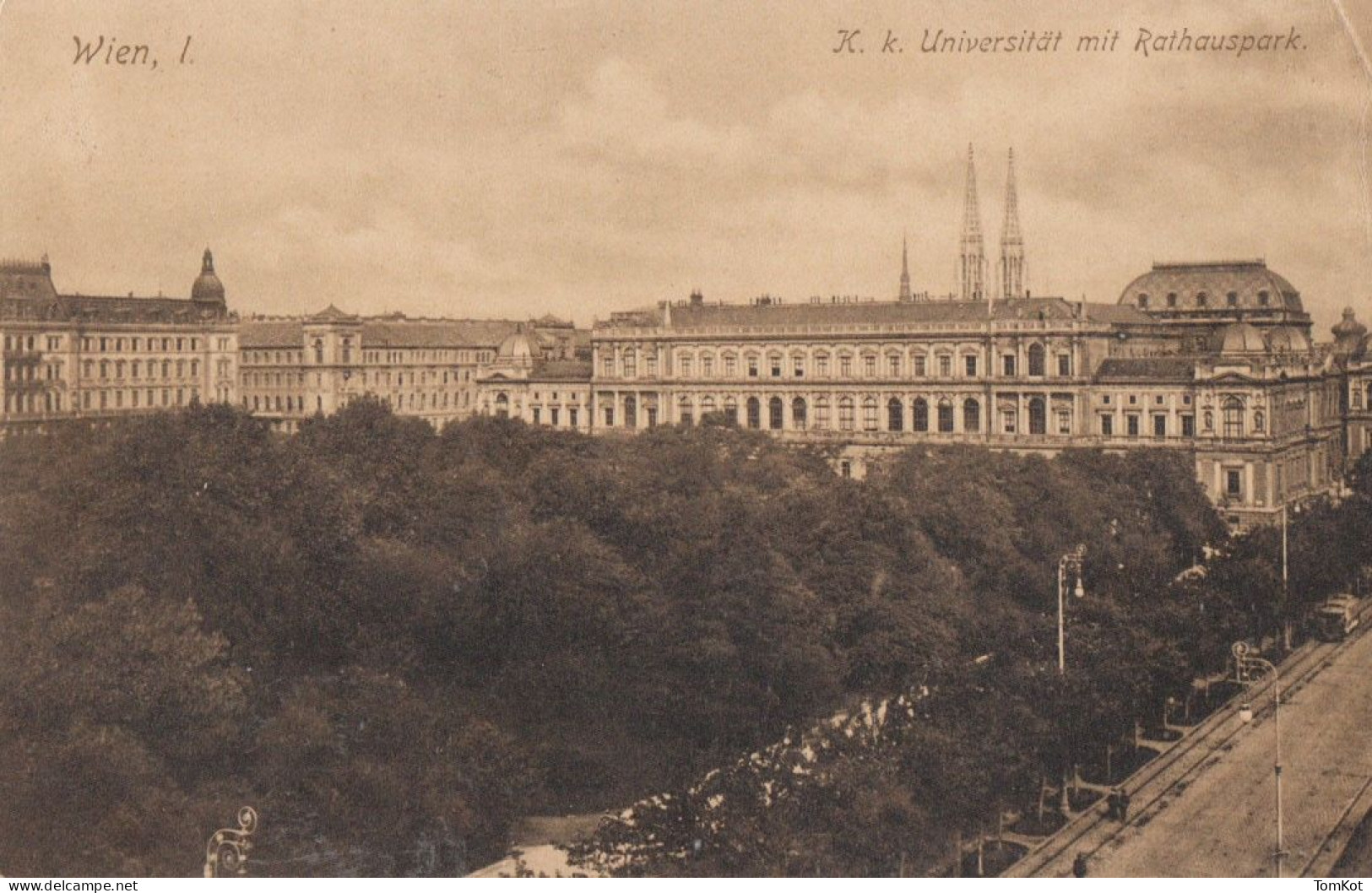 Old Posctcard Wien I K.k. Univeritat Und Rathauzpark. - Wien Mitte