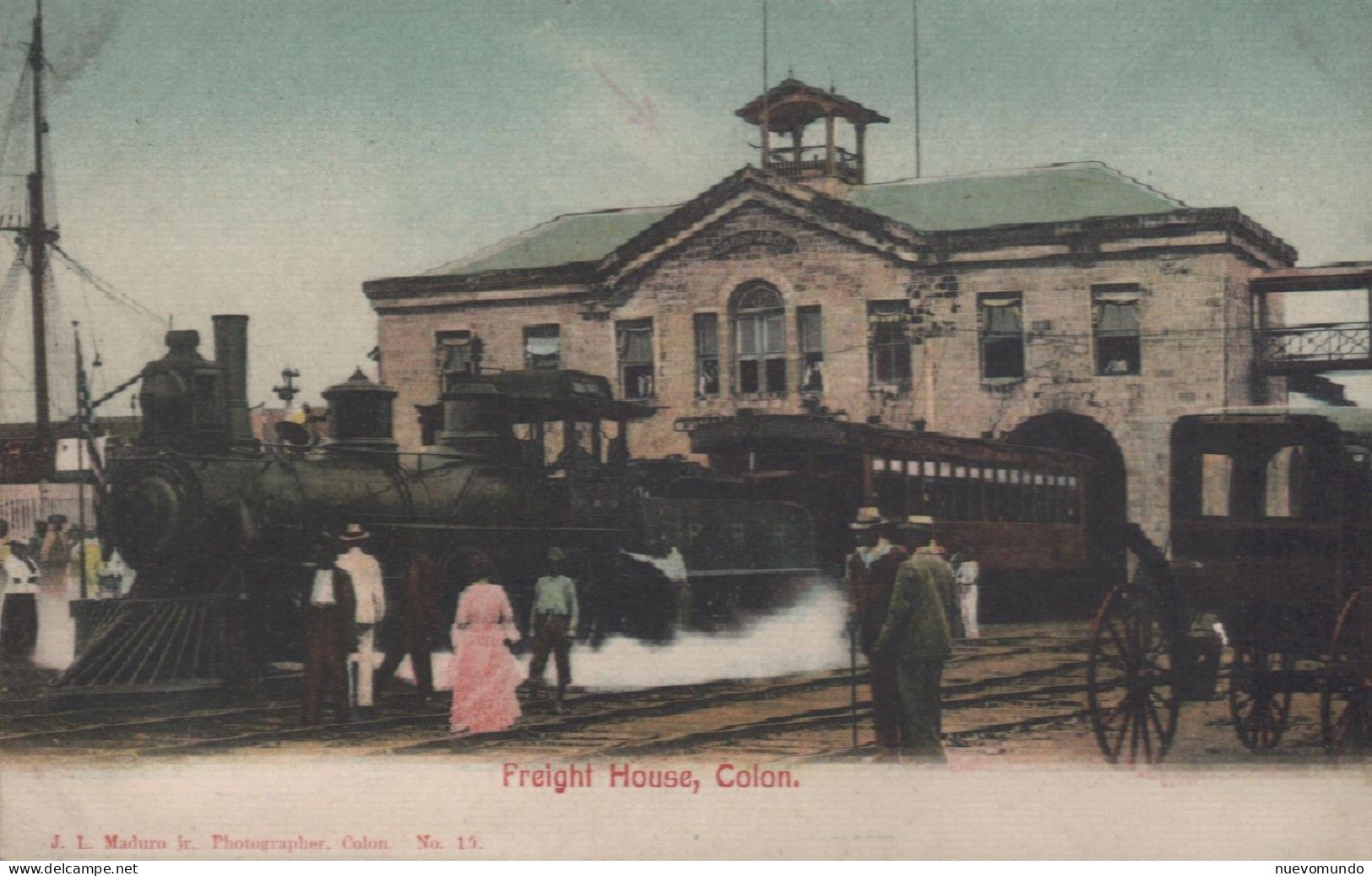 Colón. Estación.locomotora. Tren - Panama