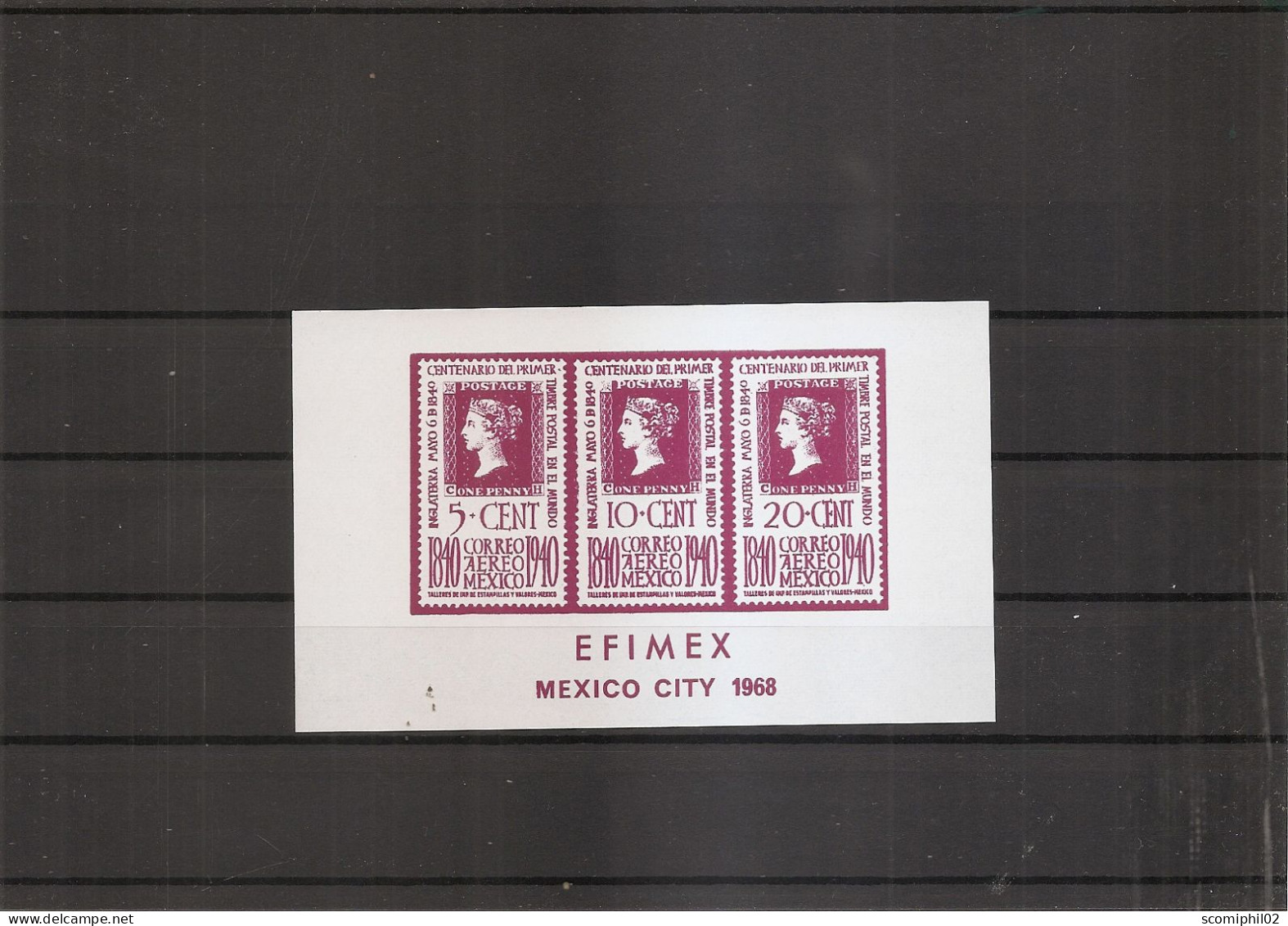 Timbres Sur Timbres ( BF Privé Commémoratif XXX -MNH - De Efimex De 1968 ) - Timbres Sur Timbres