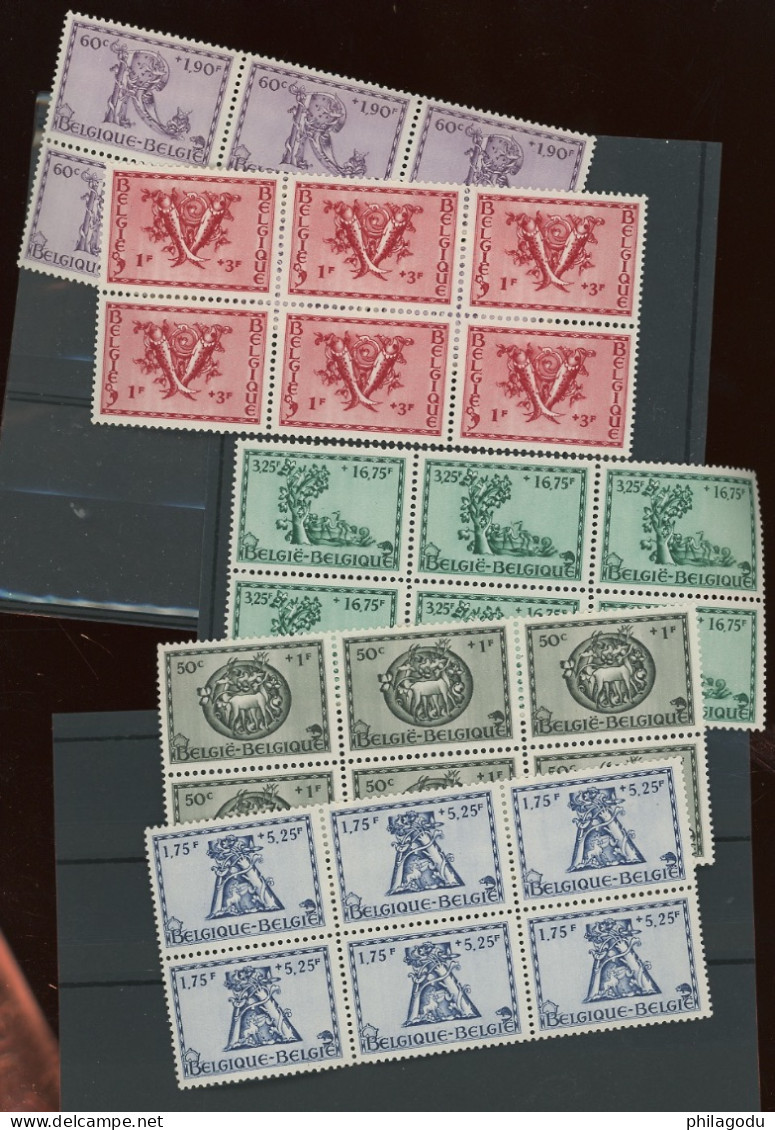 1943. 6 X Orval Lettrines.** Courte. ++. Postfris - Unused Stamps