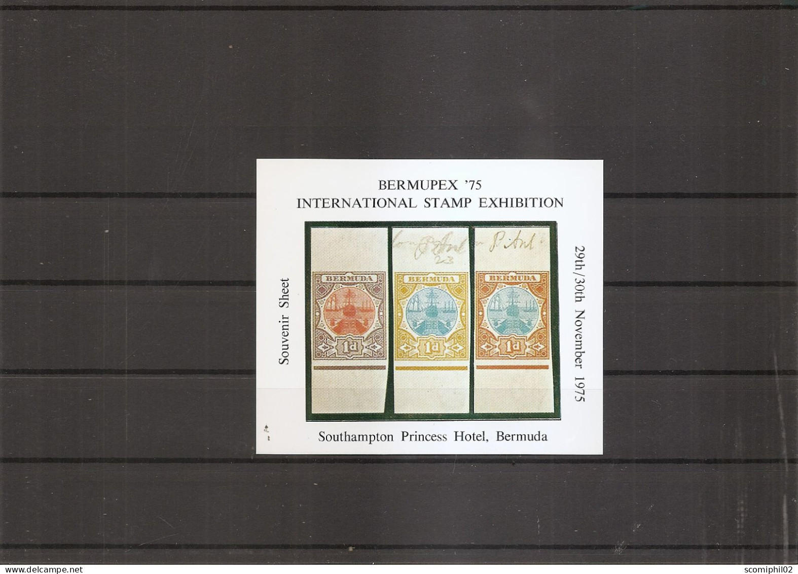 Timbres Sur Timbres ( BF Privé Commémoratif  XXX -MNH - De Bermupex De 1975 ) - Stamps On Stamps